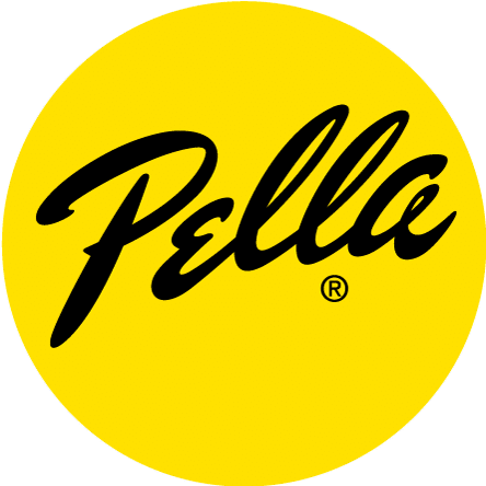 The logo for Pella Windows & Door.s